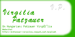 virgilia patzauer business card